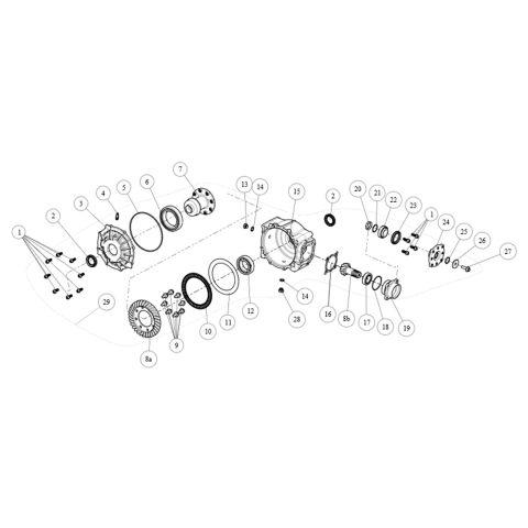 REAR AXLE ASSEMBLY(NO DIFFERENTIAL,NO ABS,FOUR BRAKE)