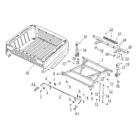 Rear cargo box assembly-EU standard