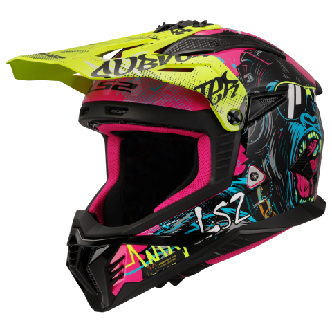 LS2 MX708 FAST II GORILLA PURPLE H-V YELLOW-06 3XL