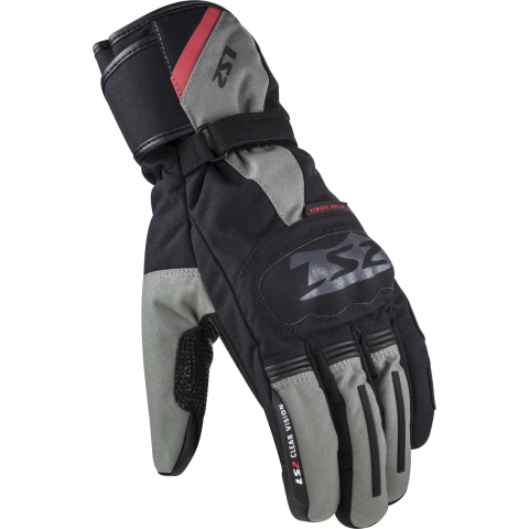 LS2 SNOW MAN GLOVES BLACK GREY L