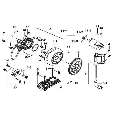 MOTOR STARTING, FLYWHEEL MAGNETO,ECU