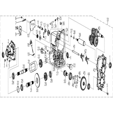 TRANSMISSION (4WD) (OLD H-L-N-R)
