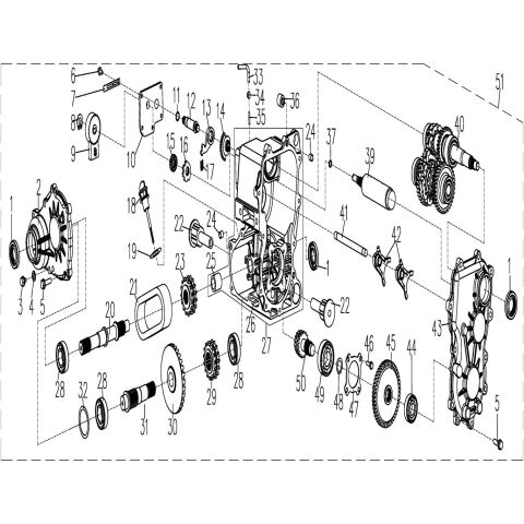 TRANSMISSION (4WD) (NEW L-H-N-R)