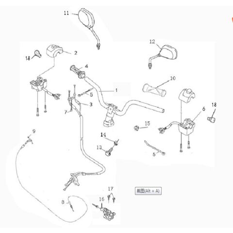 STEERING HANDLE AND CABL