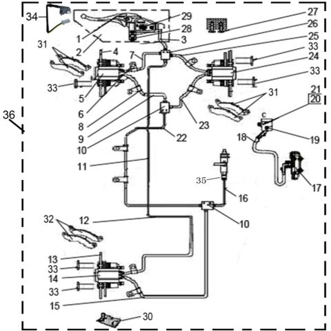 BRAKING SYSTEM (MATCH REAR GEAR-BOX 47163) (MARKED YM)