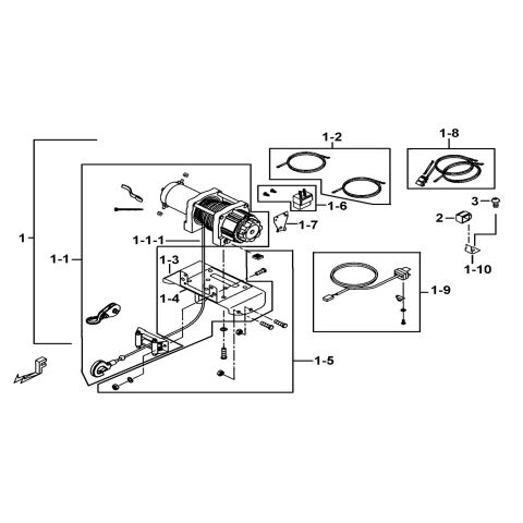 WINCH ASSY.(FOR TGB-Y)(OPTION)