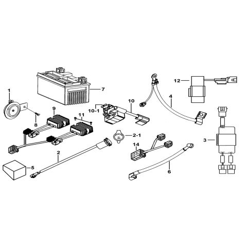 BATTERY、HORN、RELAY、RECTIFIER