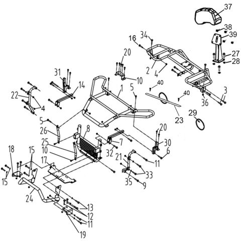 BUMPER AND RACK (FOR ATV550-D)