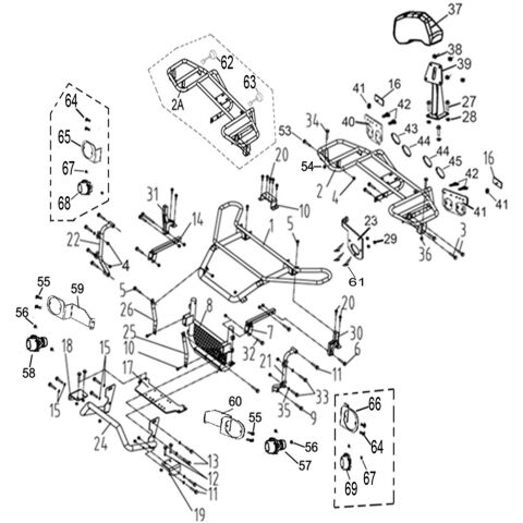 BUMPER AND RACK (FOR ATV550-D WITH T3 HOMOLOGATED LIGHTS)