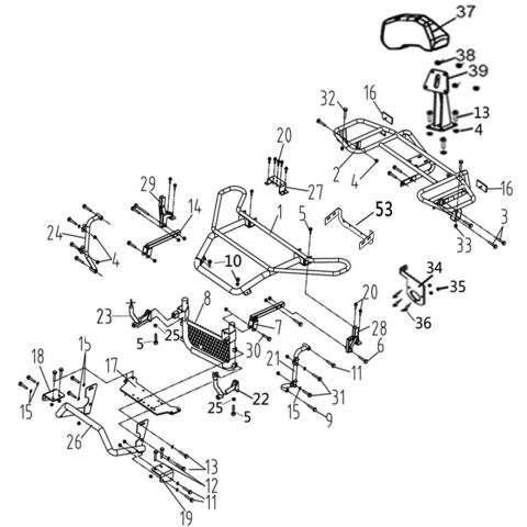 BUMPER AND RACK (FOR ATV550 PROMAX WITH NORMALL EEC LIGHTS)