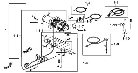 WINCH ASSY.(FOR TGB-LY)(OPTION)