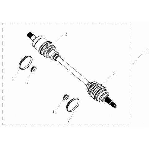 FRONT LEFT DRIVE AXLE