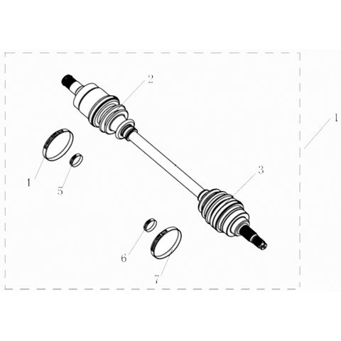REAR LEFT DRIVE AXLE