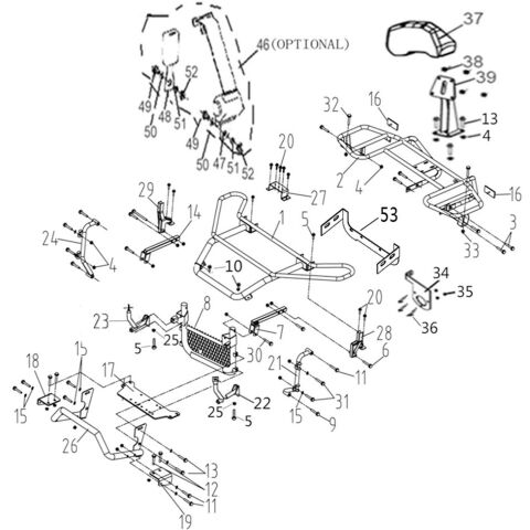BUMPER AND RACK (EFI T3, NON HOMOLOGATED)